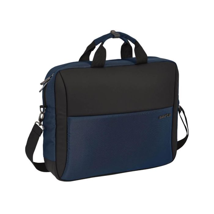 Cartera Escolar Safta Business Black-Blue-Grey Maletin Ordenador 15,6-' 410x90x330 mm