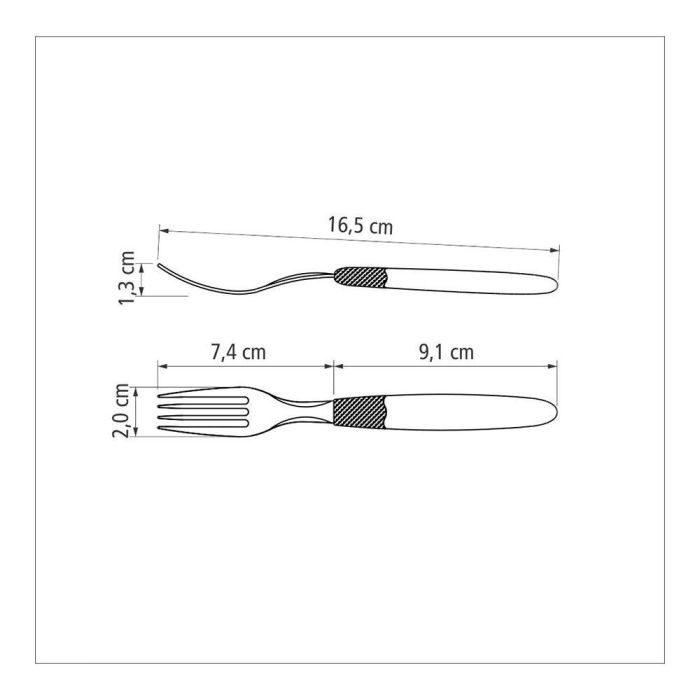 Tramontina Cubiertería 30 Piezas Negro Acero Inoxidable Mango Polipropileno 5