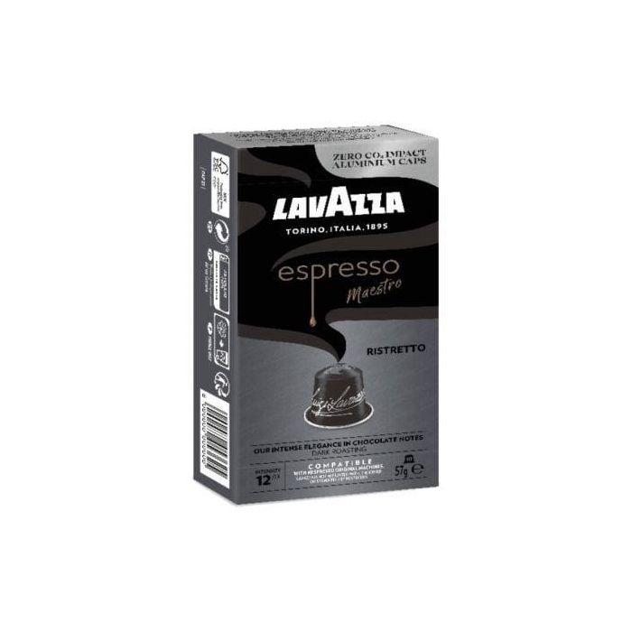 Lavazza 08667 - Cápsulas de Café Espresso Maestro Ristretto para Nespresso, Intensidad 12, Chocolate y Caramelo, Caja 10 Lavazza 08667 - Cápsulas de Café Espresso Maestro Ristretto para Nespresso, Intensidad 12, Chocolate y Caramelo, Caja 10