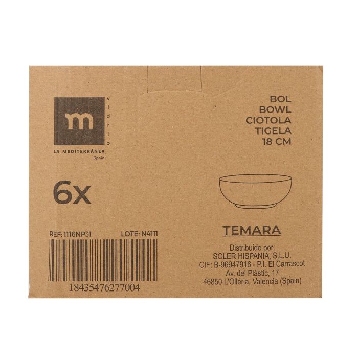 Ensaladera Opal Temara 18 cm - La Mediterranea (24 Unidades) 1 Ensaladera Opal Temara 18 cm - La Mediterranea (24 Unidades) 1