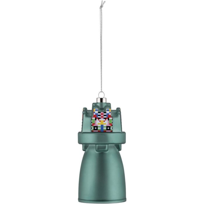 Alessi Adorno de Navidad Bell ESA06 3 Decorado a Mano en Vidrio Soplado