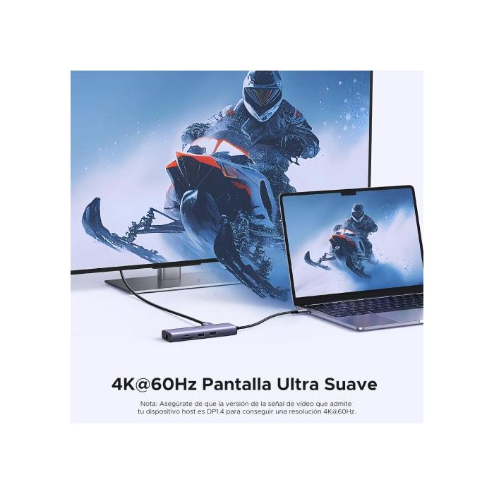 Ugreen 60515 Base para Portátil y Replicador de Puertos Alámbrico Usb 3.2 Gen 1 (3.1 Gen 1) Type-C Gris 12