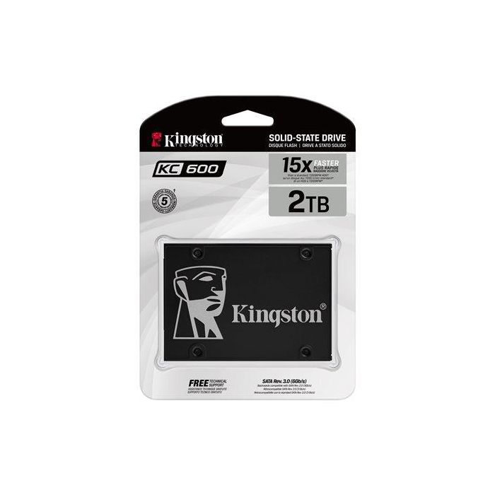 Kingston KC600 SKC600/2048G SSD 2TB SATA III 3D TLC - 550MB/s Lectura, 520MB/s Escritura 2 Kingston KC600 SKC600/2048G SSD 2TB SATA III 3D TLC - 550MB/s Lectura, 520MB/s Escritura 2
