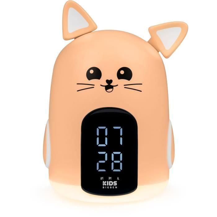 Bigben Kids BIG3499550387827 Despertador Infantil Mia con Luz Nocturna Suave y Diseño de Gato 1 Bigben Kids BIG3499550387827 Despertador Infantil Mia con Luz Nocturna Suave y Diseño de Gato 1