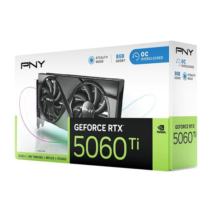 PNY Tarjeta Gráfica RTX 5060 Ti 8GB GDDR7 Overclocked 8
