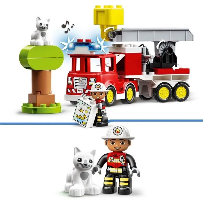 Lego DUPLO Town 10969 Camión de Bomberos Juguete para Niños de 2 Años con Luces y Sirena 2