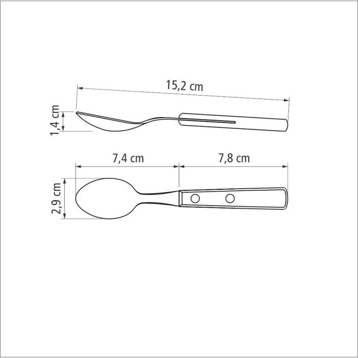 Cubertería Tramontina Polywood Acero Inoxidable 24 Piezas 5