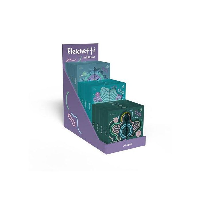 Juego Miniland Flexihetti Expositor De 12 (3 Mod.) (+18 Meses)