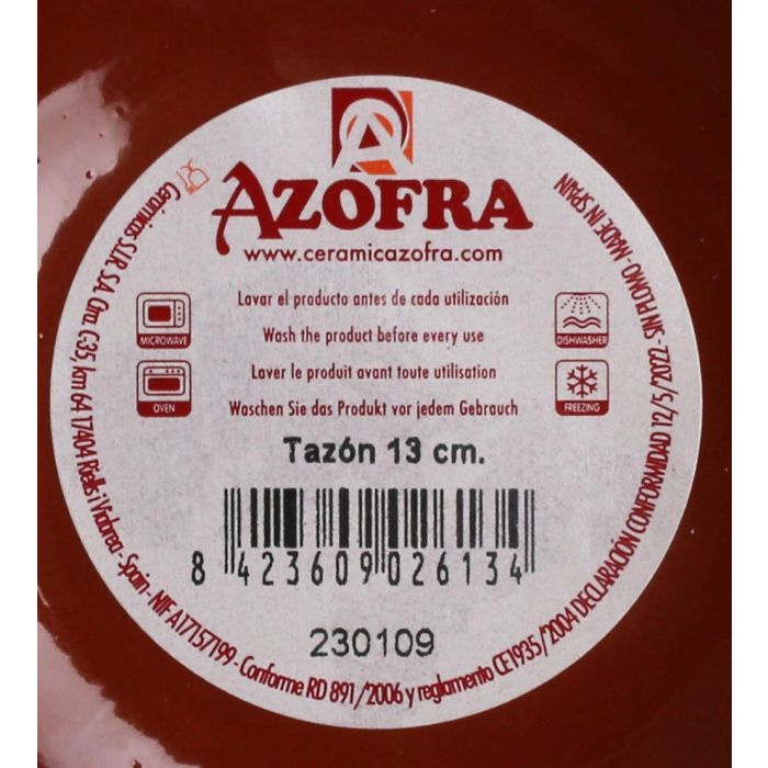 Azofra Tazón 13.5 x 6.2 cm (26 Unidades)