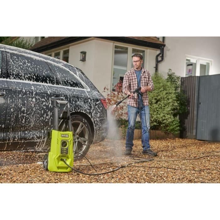Limpiador de alta presión 1600 W 120 barras - 420 L - flexible 5 m - tanque de detergente 0.9 L Integrado - Vario Lance - Turbo Lance 3 Limpiador de alta presión 1600 W 120 barras - 420 L - flexible 5 m - tanque de detergente 0.9 L Integrado - Vario Lance - Turbo Lance 3
