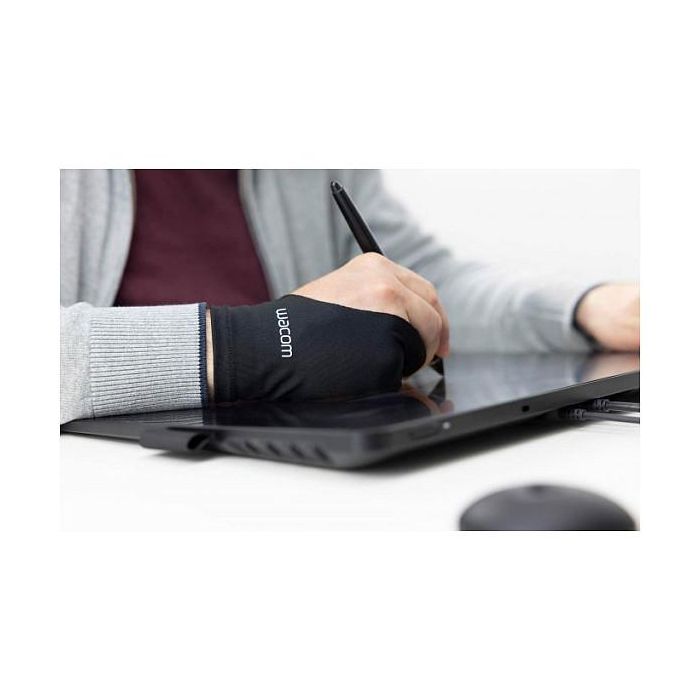 Wacom ACK4472501Z Guante de Dibujo para Cintiq 13, 22, 27, Pro y otros modelos Wacom. Negro. Poliéster, Spandex. 1 Pieza.