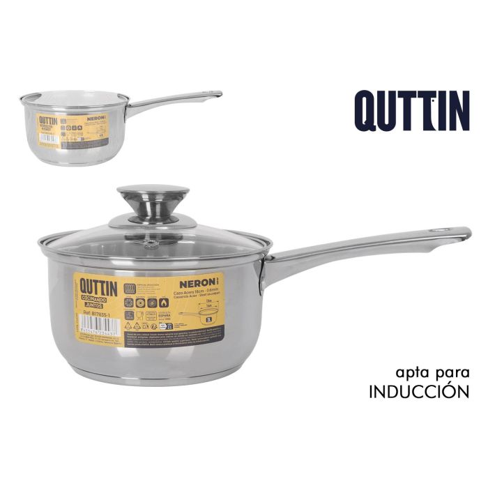 Cazo Inde 16 cm (2L) Acero Inoxidable con Tapa New Neron (8 Unidades) Cazo Inde 16 cm (2L) Acero Inoxidable con Tapa New Neron (8 Unidades)