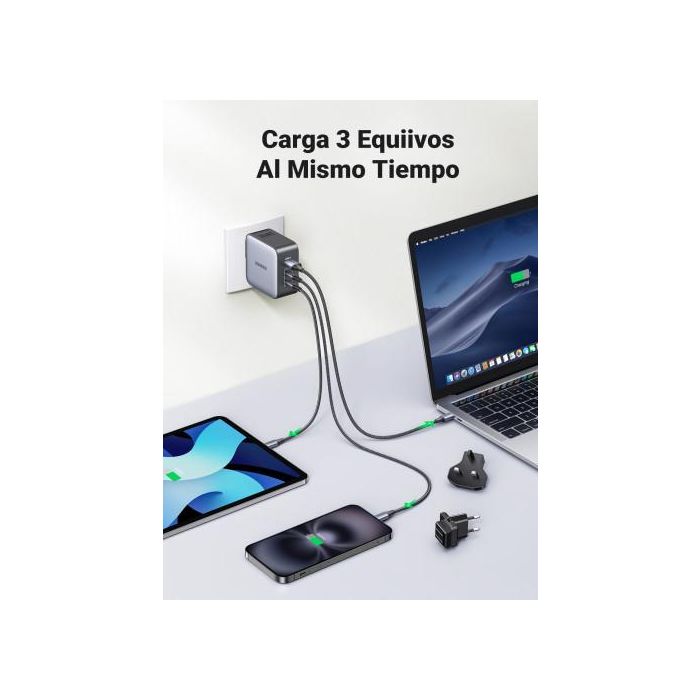 Ugreen 65W Nexode Gan Auriculares, Teléfono Móvil, Portátil, Reloj Inteligente, Tableta Gris Usb Carga Rápida Interior 4 Ugreen 65W Nexode Gan Auriculares, Teléfono Móvil, Portátil, Reloj Inteligente, Tableta Gris Usb Carga Rápida Interior 4