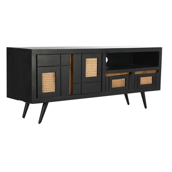 Mueble Tv DKD Home Decor Negro Natural 40.5 x 60 x 145.5 cm