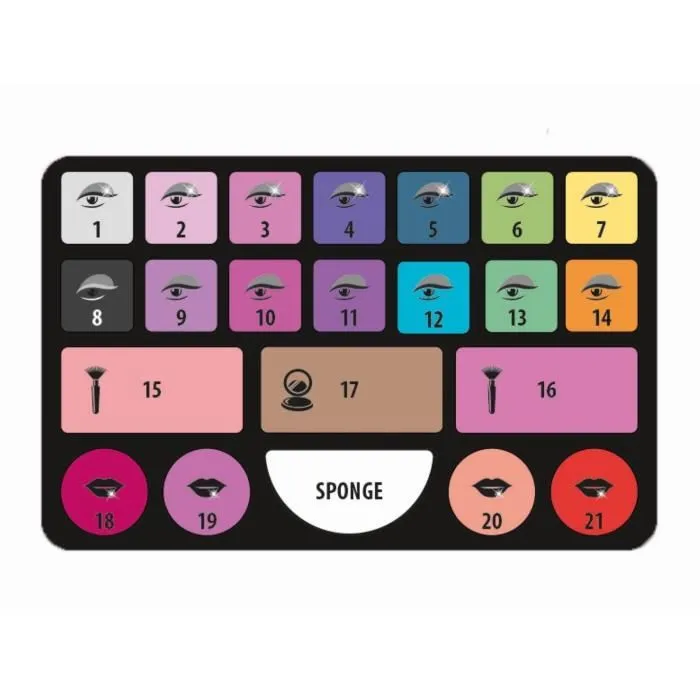 Clementoni 8005125187447 Taller de Maquillaje Clementoni Crazy Chic - Estudio de Maquillaje con Aplicación 2