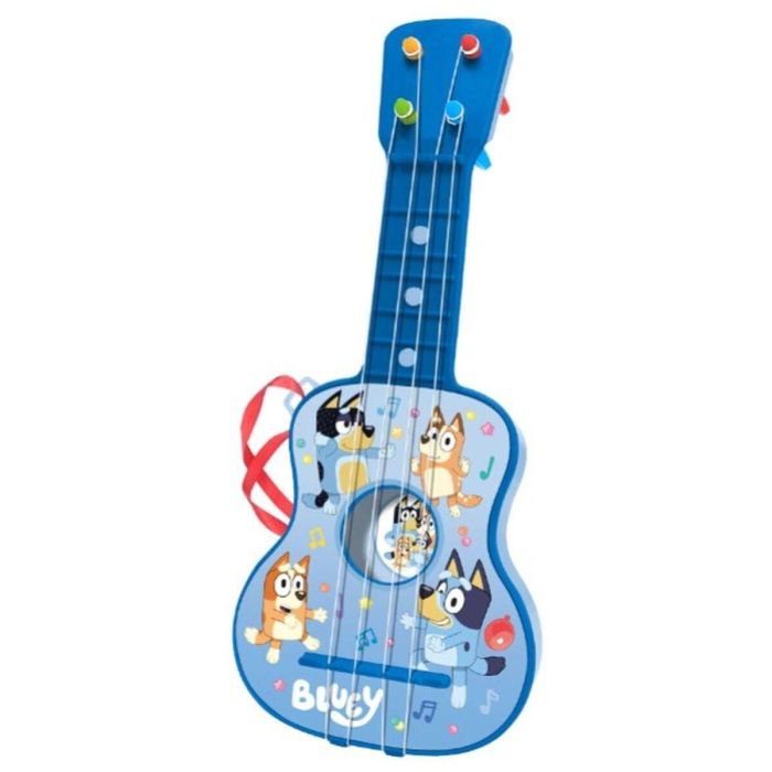 Guitarra 4 cuerdas en estuche bluey 35,3x14,5x5 cm 1