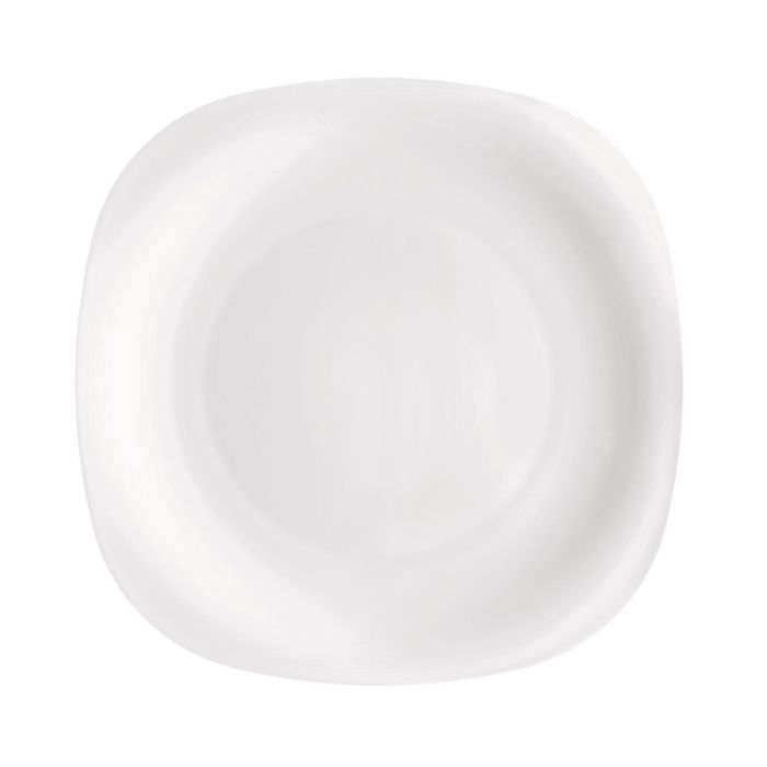 Bormioli Rocco Bajoplato Parma de Vidrio Opal Templado Blanco 31 cm - Resistente, Apilable y Apto Lavavajillas/Microondas
