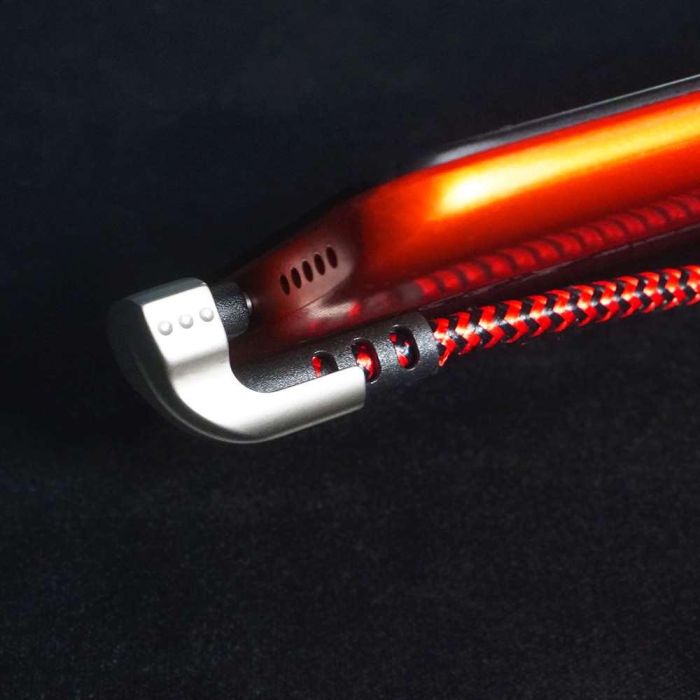 Elbe CA-199 Cable Gaming USB-A a Type-C 1M 90º Durabilidad Nylon Trenzado Aluminio 3