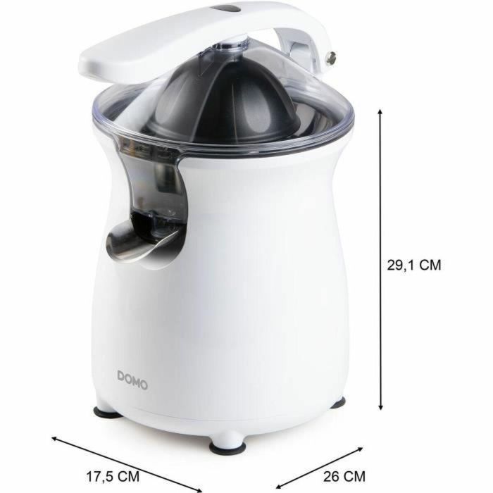 Domo DO9269J - Exprimidor de Cítricos con Palanca para Extracción de Zumo Rápida, 160W de Potencia, Jarra de 460ml, Color Blanco 4 Domo DO9269J - Exprimidor de Cítricos con Palanca para Extracción de Zumo Rápida, 160W de Potencia, Jarra de 460ml, Color Blanco 4