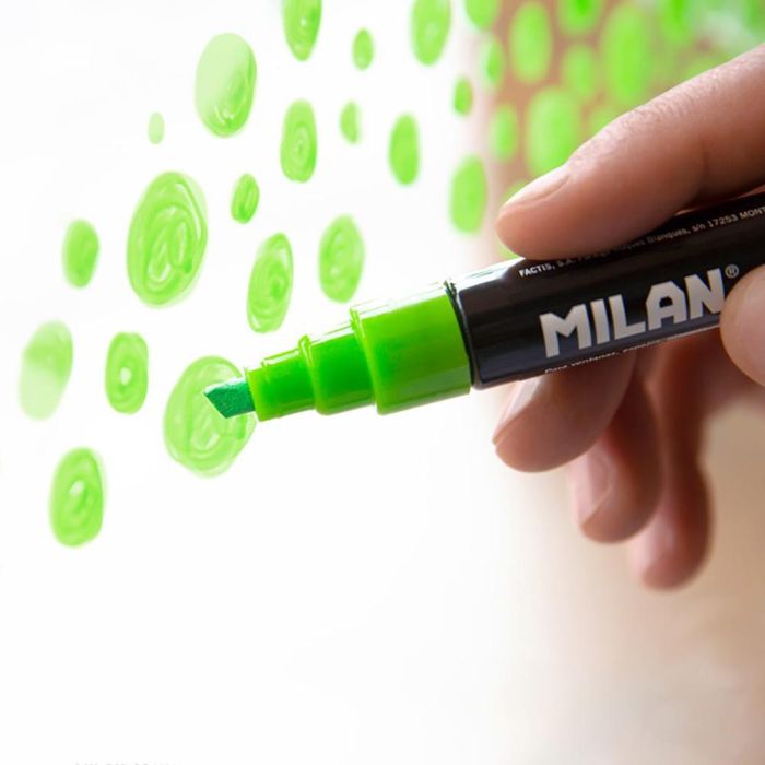 Milán Rotulador Fluoglass 2 para Superficies Lisas 2-4mm Punta Biselada Verde Blíster 2 Milán Rotulador Fluoglass 2 para Superficies Lisas 2-4mm Punta Biselada Verde Blíster 2