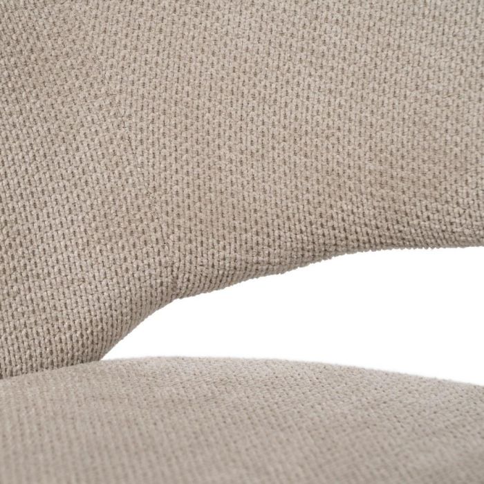 Silla Beige Giratorio Tejido-Metal 59,50 X 62 X 83,50 cm