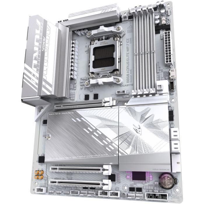 Gigabyte B850 AORUS ELITE WF7 ICE Placa Base AMD AM5 Ryzen 7000/8000/9000 Series DDR5 8200MHz PCIe 5.0 M.2 WiFi 7 3 Gigabyte B850 AORUS ELITE WF7 ICE Placa Base AMD AM5 Ryzen 7000/8000/9000 Series DDR5 8200MHz PCIe 5.0 M.2 WiFi 7 3