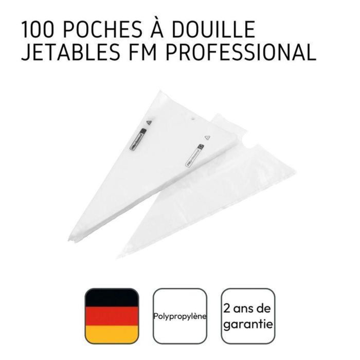 Fackelmann Profesional FAC1720223848114 - Juego de 100 Mangas Pasteleras Profesionales con Vaso Medidor de 1 L y 50 cm 2