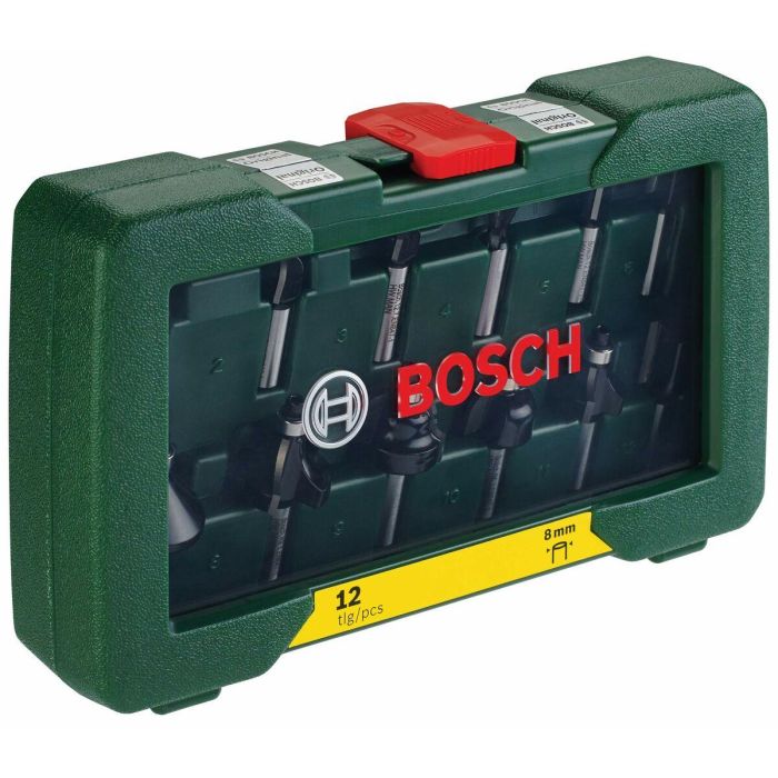 Bosch 3165140415842 Juego de 12 Brocas de Carburo para Fresadora Bosch, Madera, Vástago 8 mm 6 Bosch 3165140415842 Juego de 12 Brocas de Carburo para Fresadora Bosch, Madera, Vástago 8 mm 6