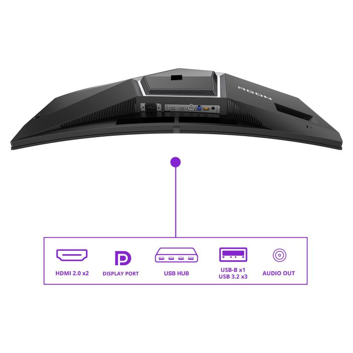 AOC AGON PRO AG346UCD Monitor Curvo 34" 3440x1440 QD-OLED 175Hz 0,03ms HDR400 True Black