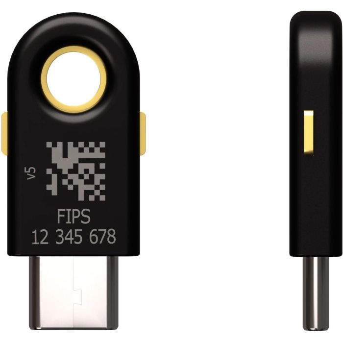 Yubico YubiKey 5C FIPS – Clave de seguridad USB-C para Windows, macOS, Linux, Android, iOS con FIDO2, U2F y Smart card