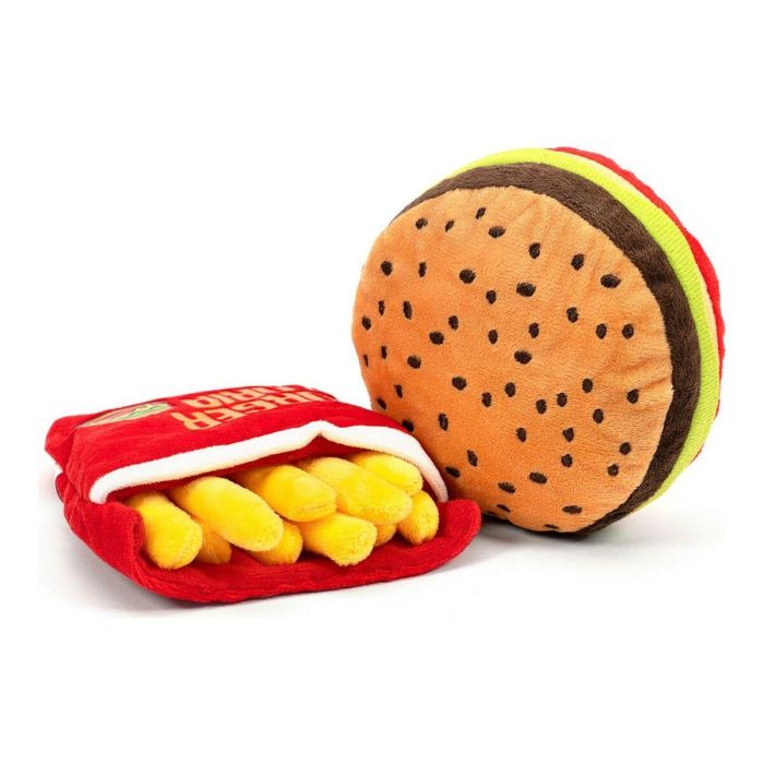 Gloria Peluche Hamburdog Mini para Perros, Diseño Original Hamburguesa Multicolor, Juguete con Squeaker Ideal Razas Pequeñas 1