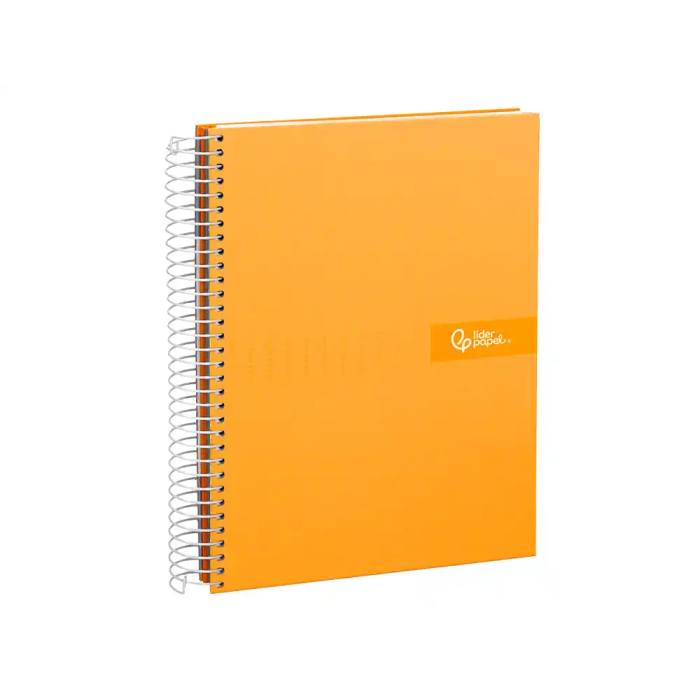 Liderpapel Cuaderno Espiral A4 Crafty Tapa Forrada 80 Hojas 90gr Cuadro 4mm con Margen Color Naranja 3