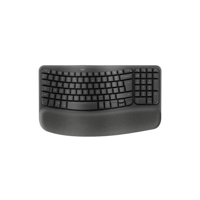 Logitech Teclado Ergonómico Inalámbrico Wave Keys con Reposamuñecas Acolchado 3