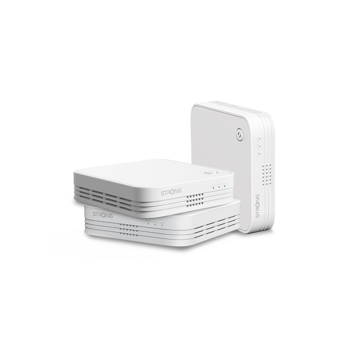 Strong WI-FI MESH HOME TRIO PACK 1200 Doble banda (2,4 GHz / 5 GHz) Wi-Fi 5 (802.11ac) Blanco 3 Interno