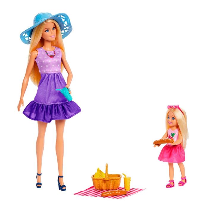 Pack De Muñecas Barbie Y Chelsea Jbf43 Mattel