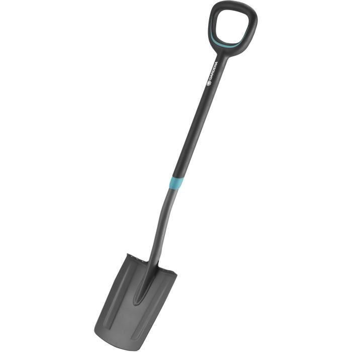 Gardena Vaso de precipitados de Borde Recto ErgoLine - Mango Ergonómico D, Reposapiés Ancho, Eje Metal Macizo, 117 cm, 25 Años Garantía