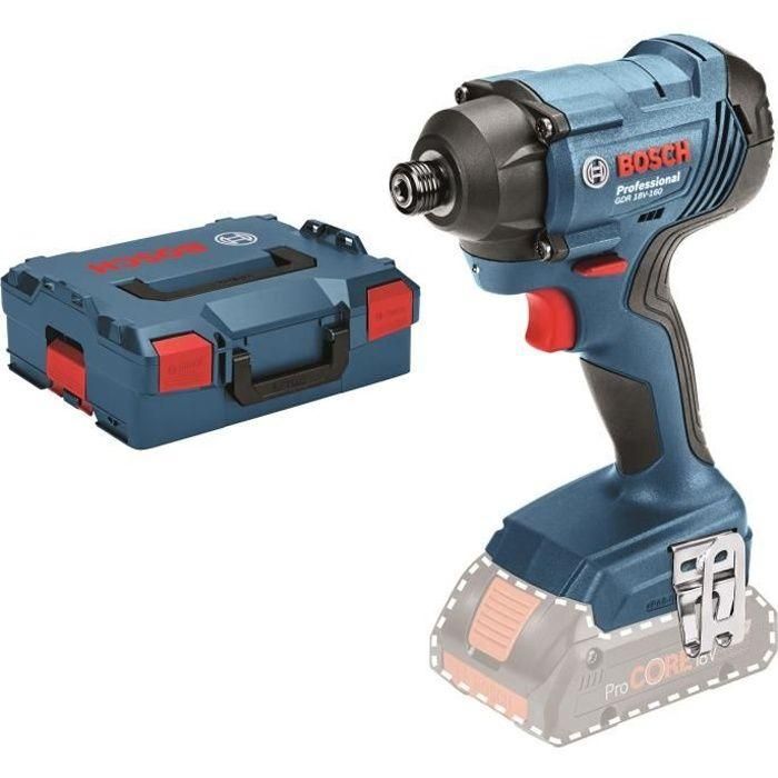 Atornillador de impacto inalámbrico BOSCH PROFESSIONAL 18V GDR 18V-160 Solo Click & Go, L-Boxx Atornillador de impacto inalámbrico BOSCH PROFESSIONAL 18V GDR 18V-160 Solo Click & Go, L-Boxx