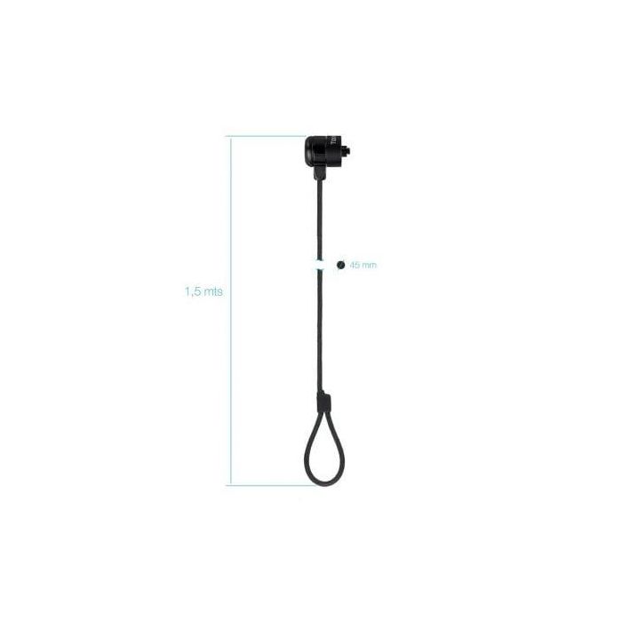 TOOQ Cable de Seguridad T-LOCK con Llave para Portatiles 1.5 metros, Gris Oscuro 2 TOOQ Cable de Seguridad T-LOCK con Llave para Portatiles 1.5 metros, Gris Oscuro 2