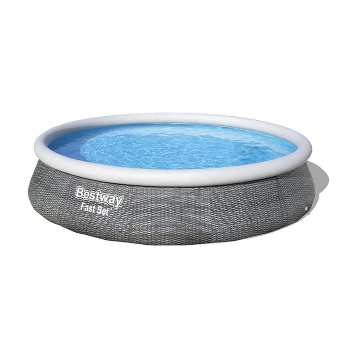 Bestway Piscina Hinchable Adulto Aro Ratan con Depurador 396x84 cm Jardin 57376 12