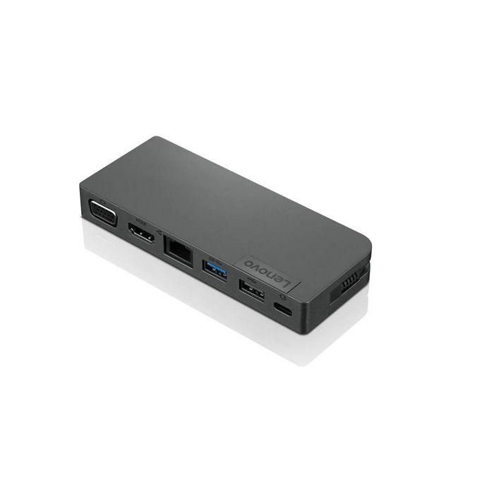 Lenovo Hub de Viaje USB-C Alimentado 13W con Puerto de Carga 5V/3A, Base de Conexión Portátil Gris Hierro 1 Lenovo Hub de Viaje USB-C Alimentado 13W con Puerto de Carga 5V/3A, Base de Conexión Portátil Gris Hierro 1