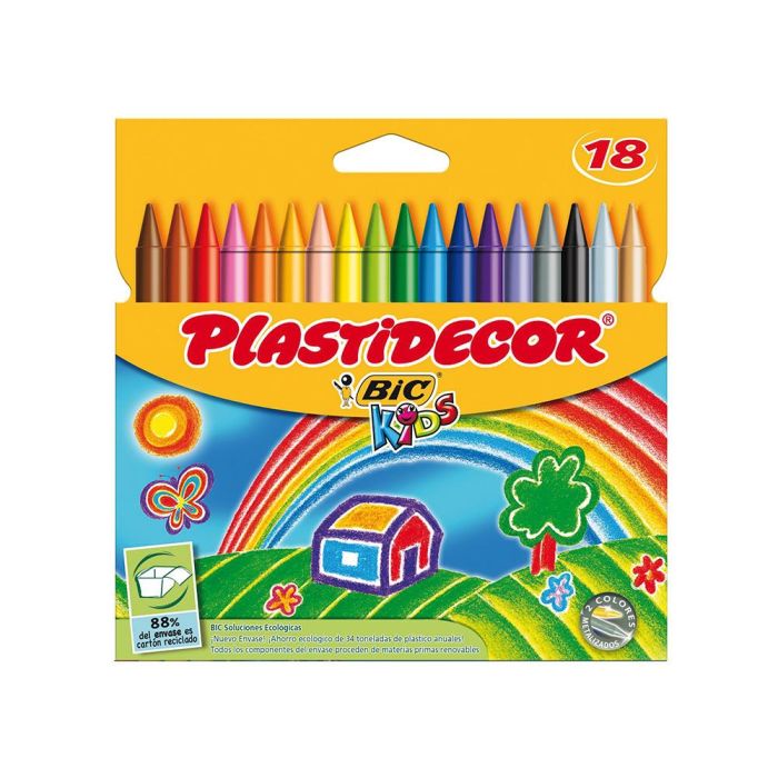 Plastidecor Ceras Kids Colores Surtidos Estuche 18 Ud 4