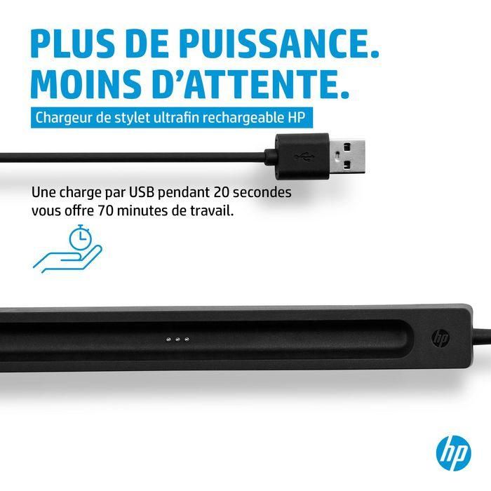 HP Cargador USB con Cable para Lápiz Óptico Recargable HP Slim, Carga Rápida y Fácil con Alineación Automática de Pogo-Pins 10