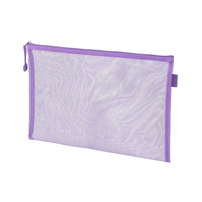 Liderpapel Bolsa Zipper Bag Multiusos Transpirable Poliester DIN A5 Morado Pastel 175x235mm 2 Liderpapel Bolsa Zipper Bag Multiusos Transpirable Poliester DIN A5 Morado Pastel 175x235mm 2