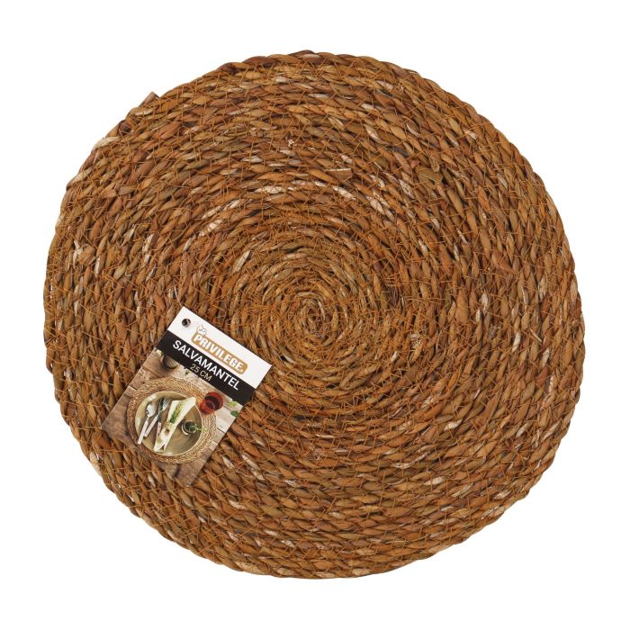 Salvamantel Redondo Seagrass 25 cm Privilege (36 Unidades) 2 Salvamantel Redondo Seagrass 25 cm Privilege (36 Unidades) 2