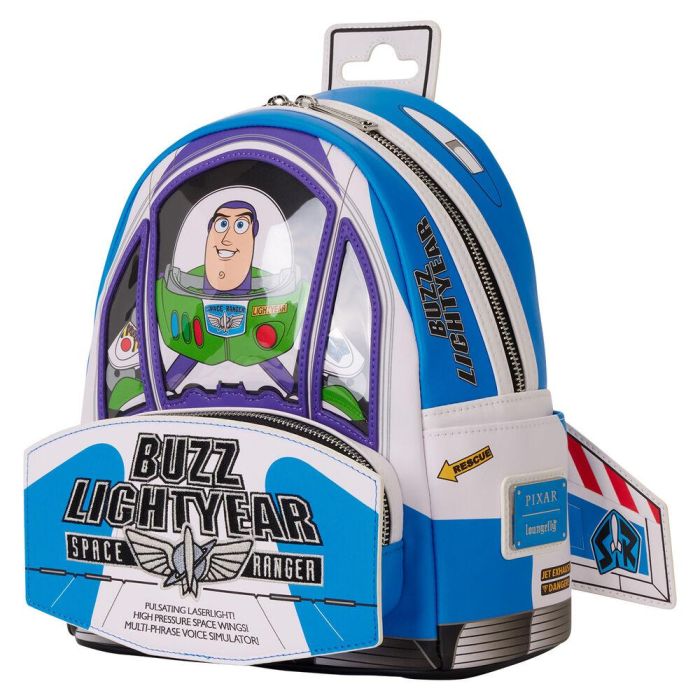 Loungefly Mochila Buzz Lightyear 30th Anniversary Toy Story Disney Pixar 26cm – Brilla en la Oscuridad y Sonido 1 Loungefly Mochila Buzz Lightyear 30th Anniversary Toy Story Disney Pixar 26cm – Brilla en la Oscuridad y Sonido 1