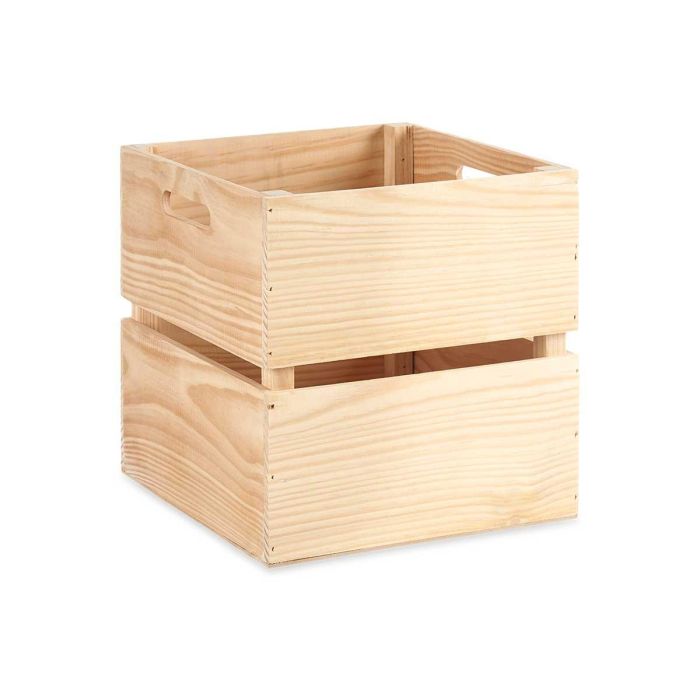 Caja de Madera Abierta 30x30 cm Natural - Giftdecor 1 Caja de Madera Abierta 30x30 cm Natural - Giftdecor 1