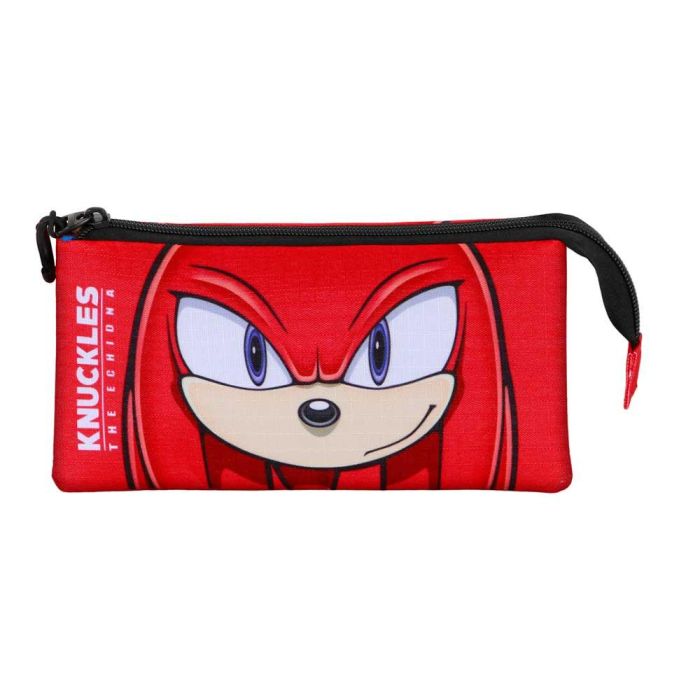 Estuche Portatodo Triple Sight Sonic The Hedgehog - SEGA Knuckles Rojo 1