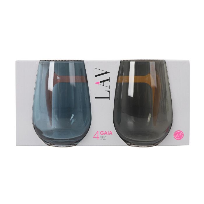 Set de 4 Vasos Gaia 475 cc - Colores Variados - LAV (6 Cajas) 1 Set de 4 Vasos Gaia 475 cc - Colores Variados - LAV (6 Cajas) 1
