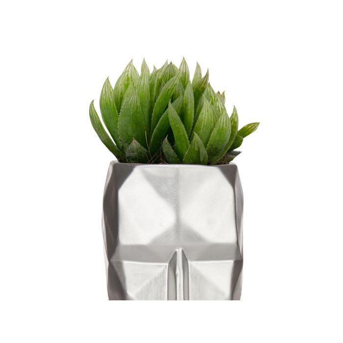 Jarron Cara 3D Plata Giftdecor 12X24CM (4 Unidades) 4 Jarron Cara 3D Plata Giftdecor 12X24CM (4 Unidades) 4