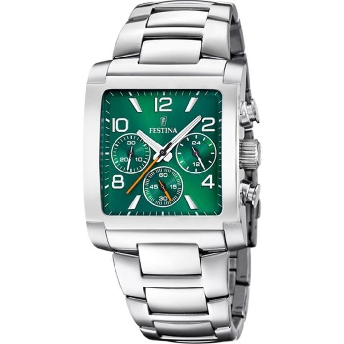Reloj Hombre Festina F20652/2 Verde Plateado Reloj Hombre Festina F20652/2 Verde Plateado